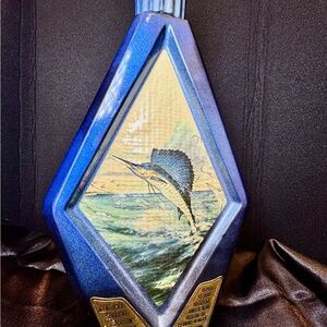 Blue Marlin Jim Beam Whiskey Decanter (empty)